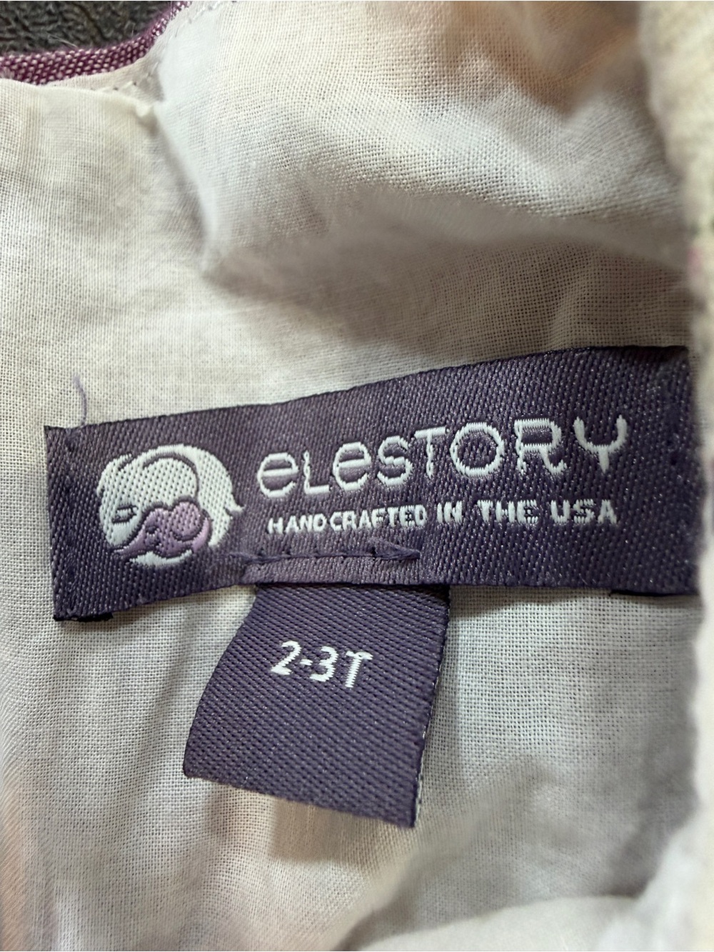 Ele Story Girls' Purple Ruffle-Lace Linen Flutter Dress Sz 2-3T - Picture 3 of 7